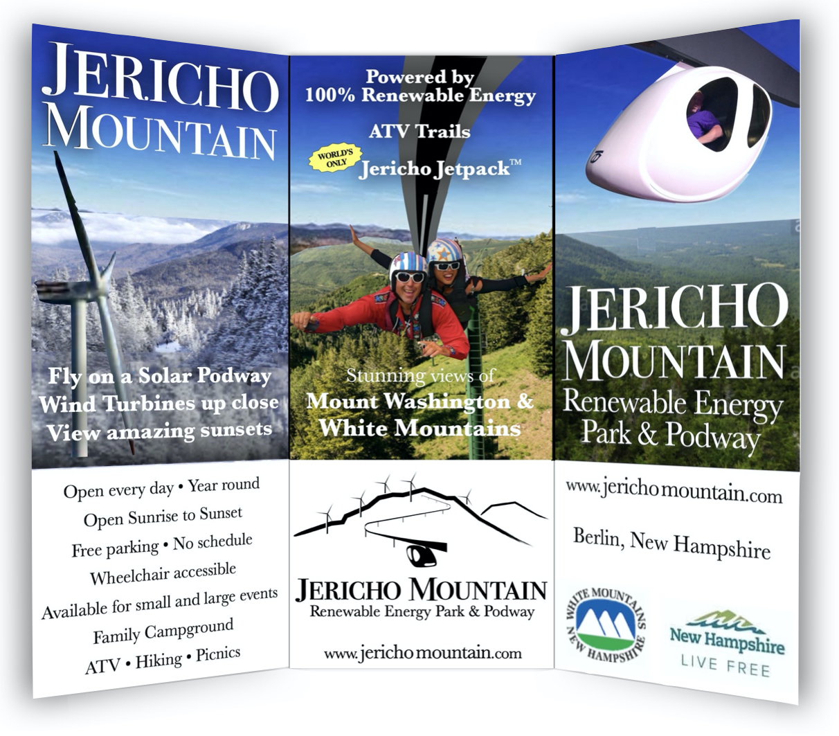 Brochure for Jericho Mountain Park and Podway